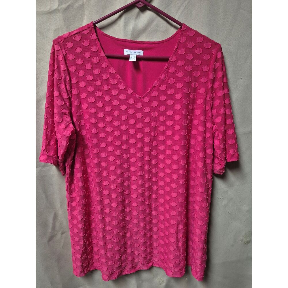Susan Graver Hot Pink Xlarge top